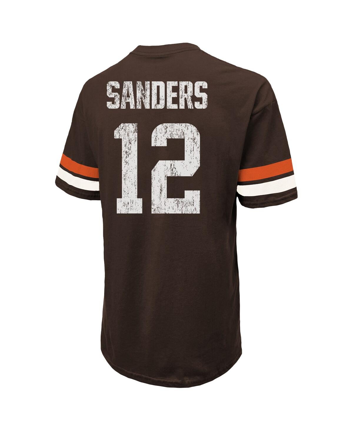 Majestic Threads Shedeur Sanders Brown Cleveland Browns 2025 Nfl Draft Oversized T-shirt In Brown