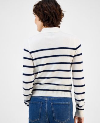 Women's 100% Cashmere Collared Shrunken Cardigan, Macy's Exclusive