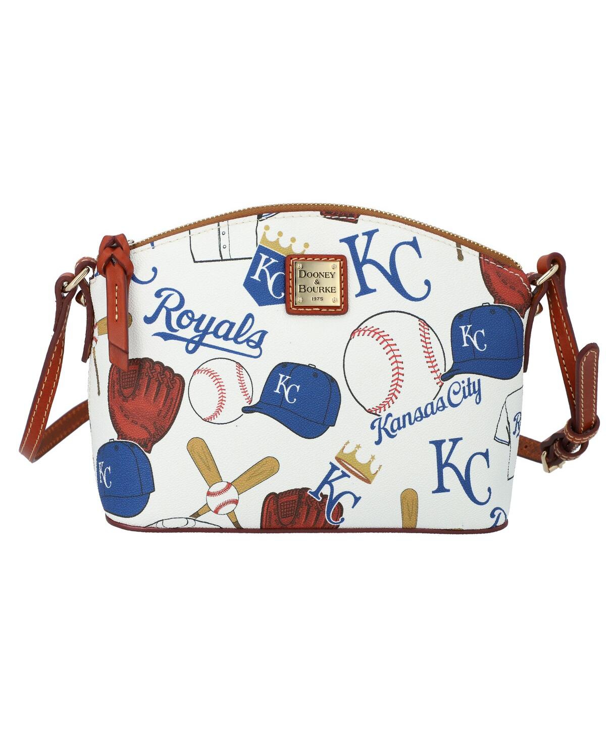 Dooney & Bourke Kansas City Royals Gameday Suki Crossbody With Medium Wristlet Handbag In White