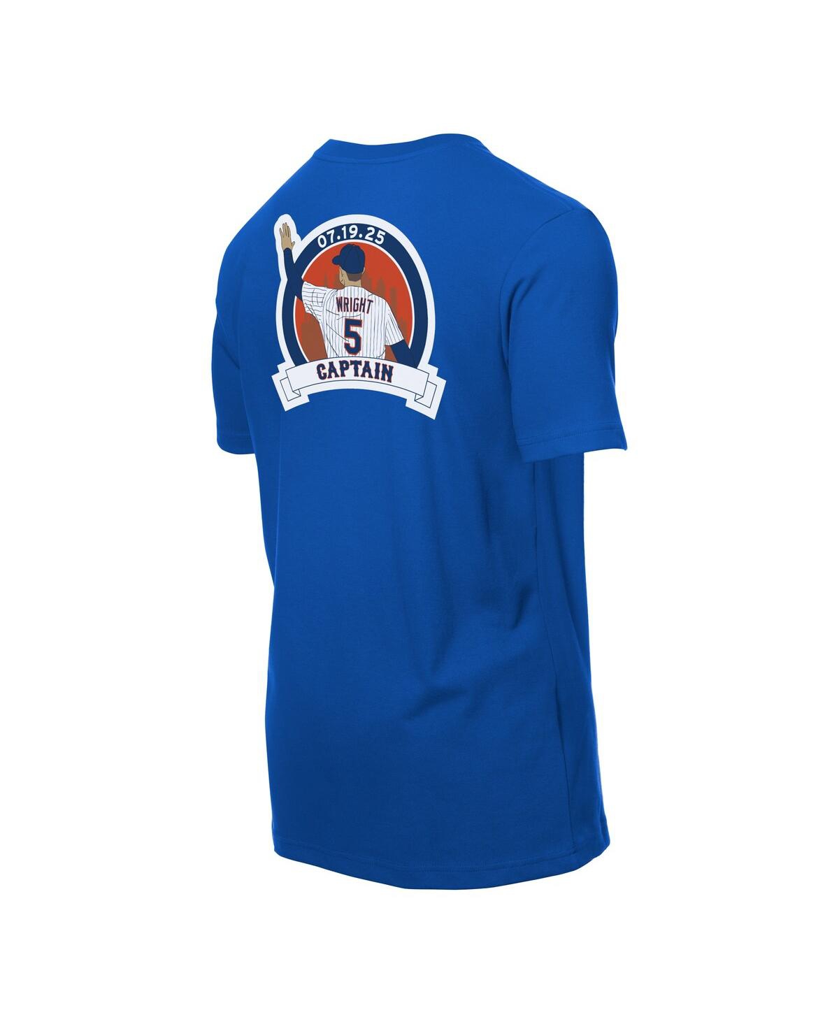 New Era Men's David Wright Royal New York Mets Retired Player Graphic T-shirt In Blue