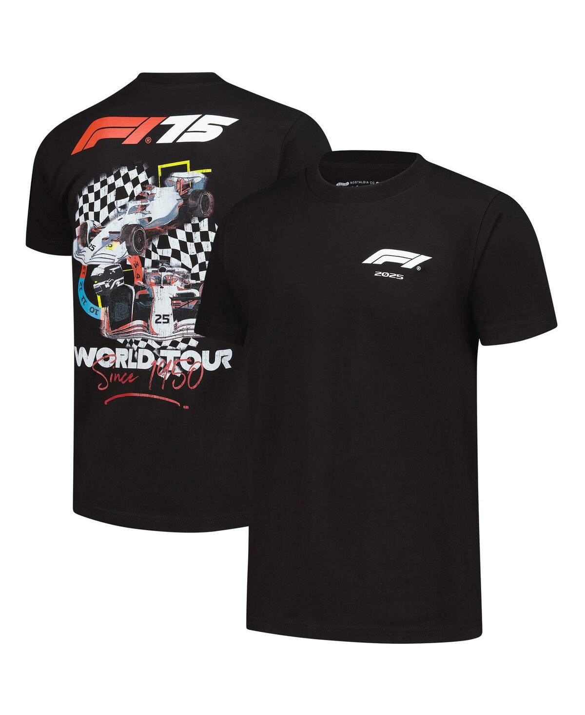 Mitchell & Ness Men's Black F1 World Tour Men's T-shirt In Black