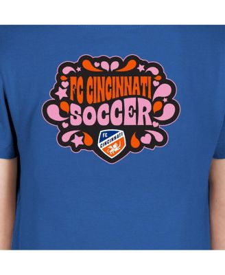 Big Girls Blue FC Cincinnati Bubble Heart T-Shirt