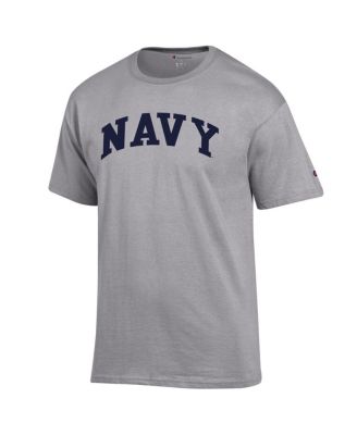 Men's Heather Gray Navy Midshipmen Basic Arch T-Shirt