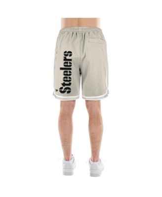 Men's Light Beige Pittsburgh Steelers Stone Multi Patch Shorts