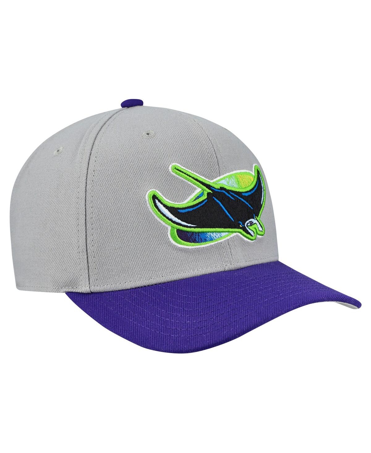 Mitchell & Ness Men's And Women'sâ Gray Tampa Bay Rays Basic Coop Pro Adjustable Hat In Gray