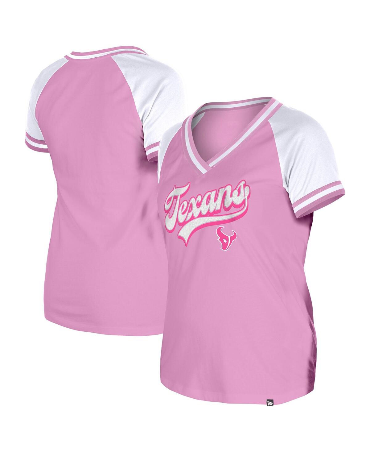 Women's Pink Houston Texans Mommy Me V-Neck T-Shirt - Pink
