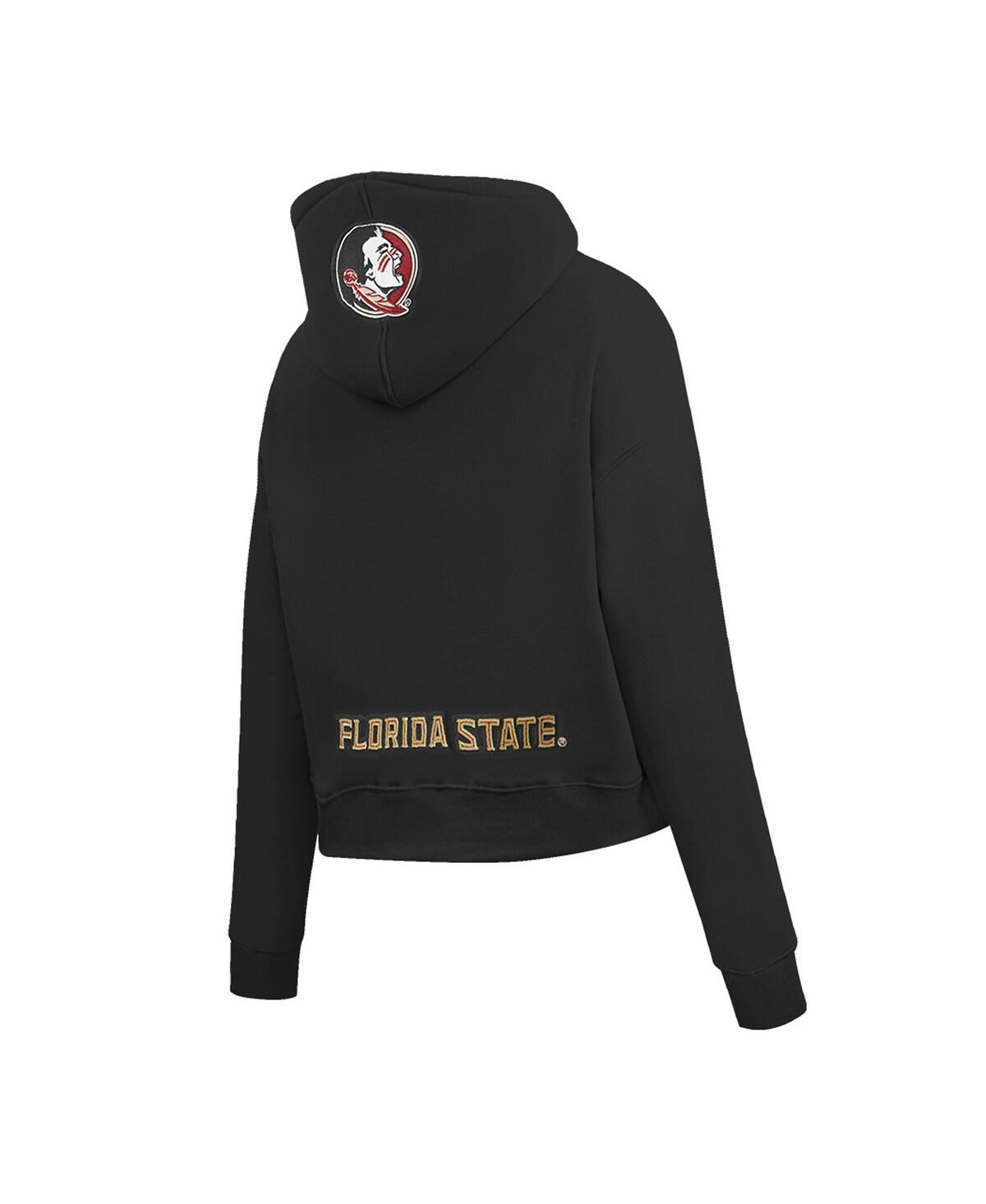 Pro Standard Women'sâ Black Florida State Seminoles Game Day Sequin Full-zip Hooded Jacket In Black