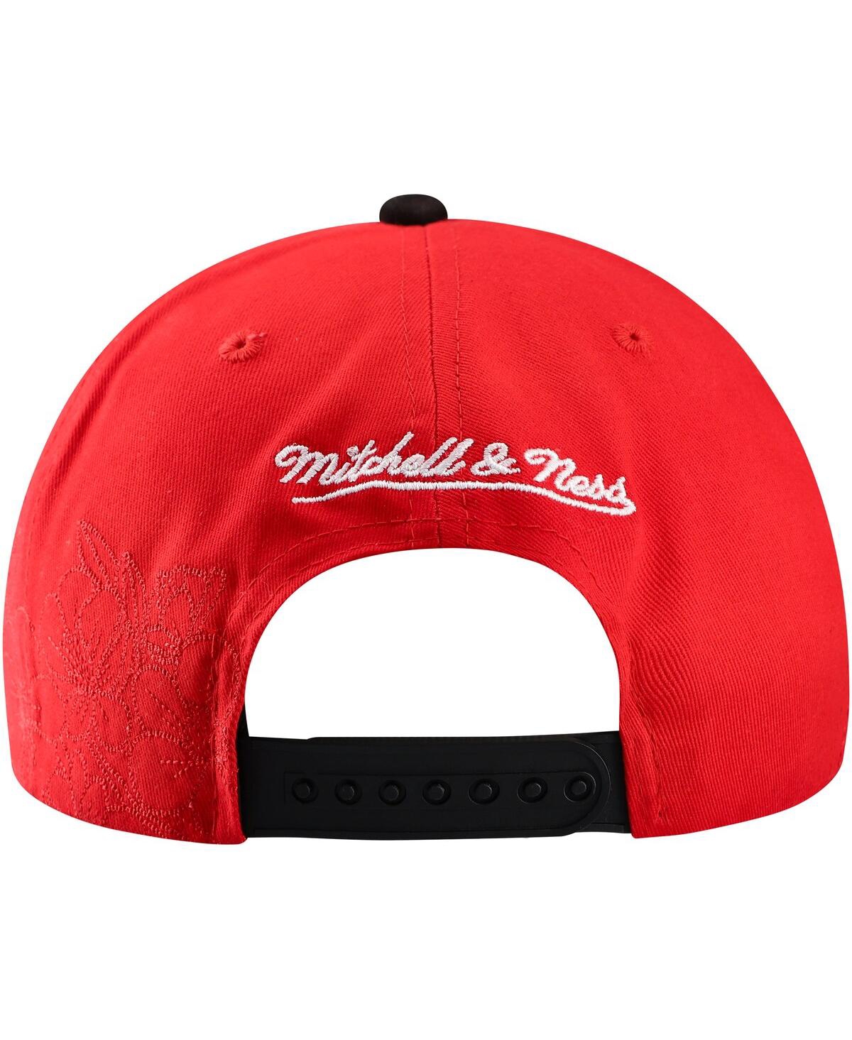 Mitchell & Ness Men's Red/black Detroit Red Wings May Flowers Pro Crown Adjustable Hat In Multi