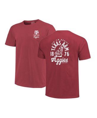 Image One - Men's Maroon Texas A M Aggies Comfort Colors Mascot Overlay T-Shirt