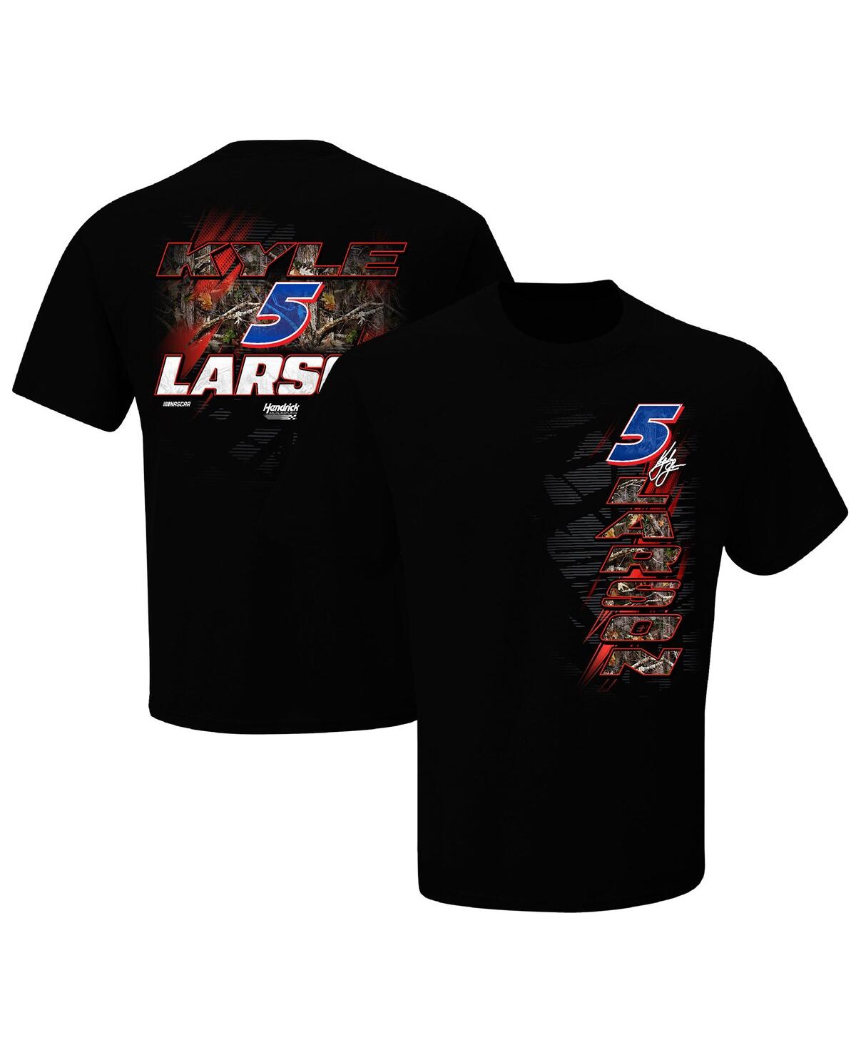 Hendrick Motorsports Team Collection Men's Black Kyle Larson Camo T-shirt In Black
