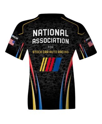 Big Boys and Girls Black NASCAR Uniform T-Shirt