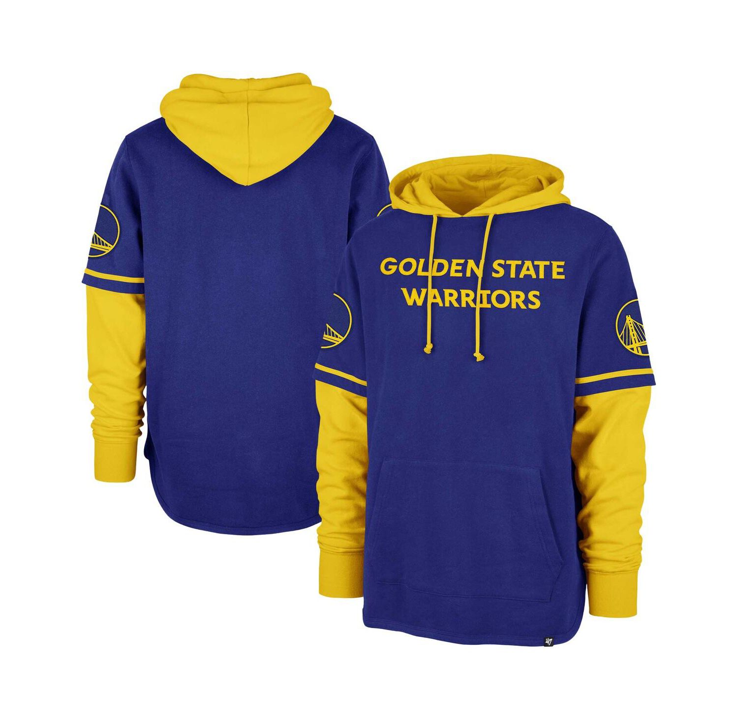 Men's Royal Golden State Warriors Trifecta Shortstop Pullover Hoodie