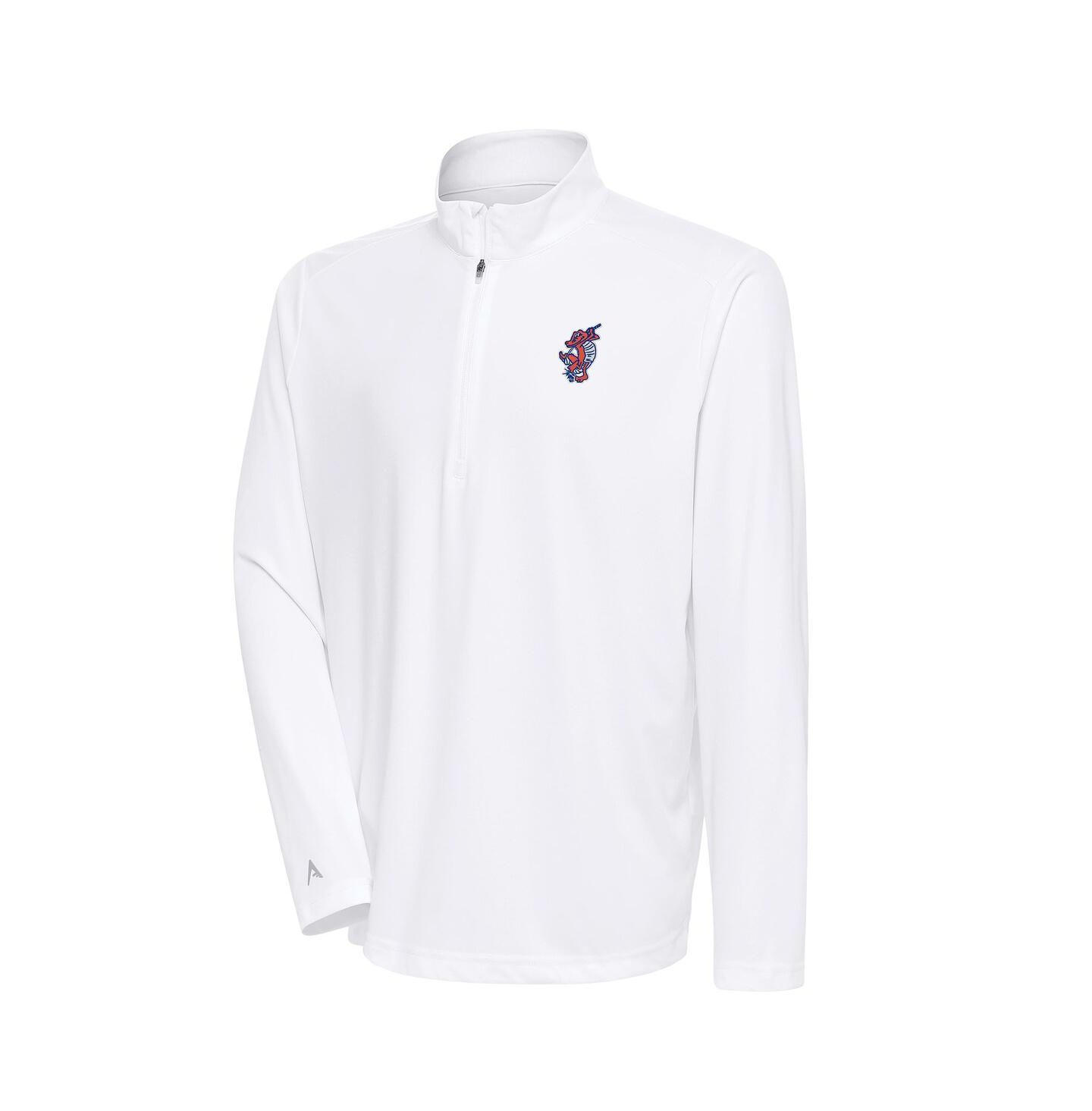 Мужская толстовка Antigua White Florida Gators Swinging Gator Tribute Quarter-Zip Pullover — фото 1