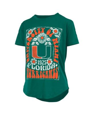 Women's Green Miami Hurricanes Irvine Floral Team Color&nbsp;T-Shirt