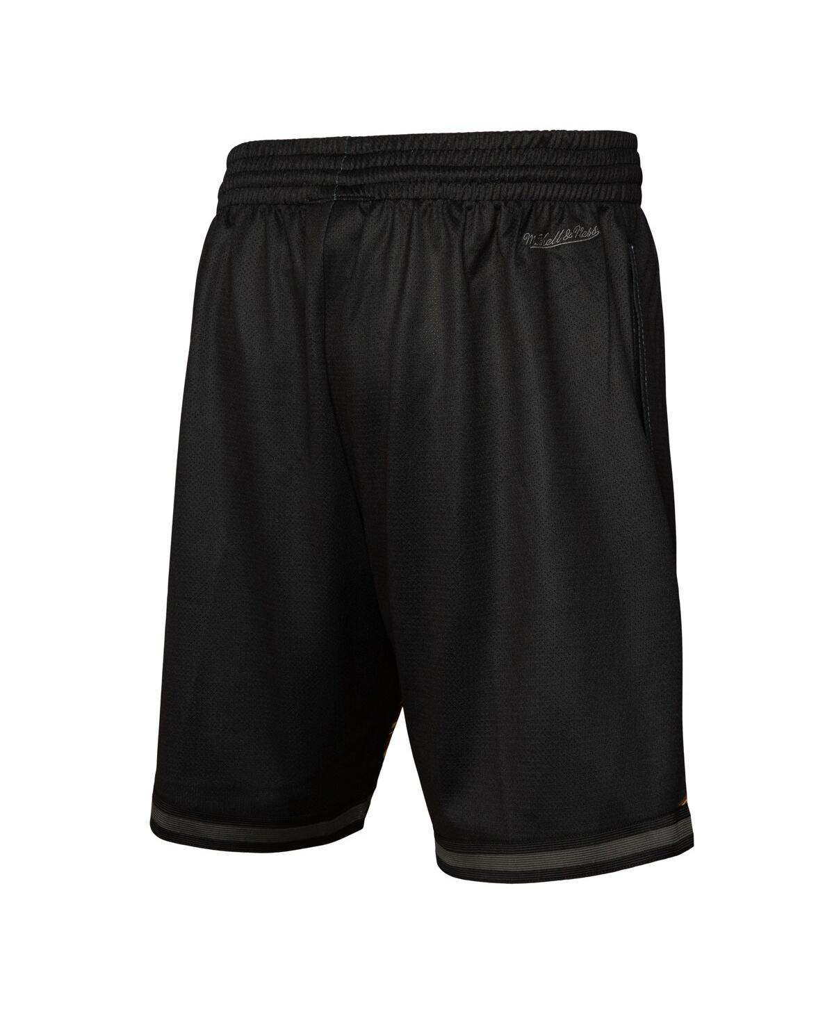 Mitchell & Ness Men's Black New Jersey Nets Big Face 4.0 Fashion Shorts In Black