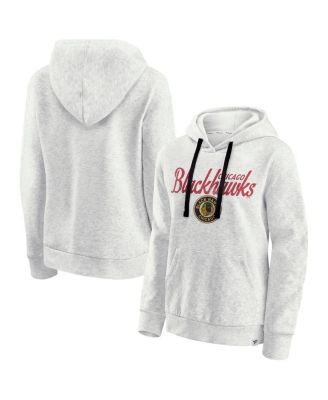 Fanatics - Women's Oatmeal Chicago Blackhawks True Classics Quilted Pullover Hoodie