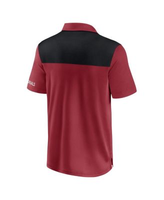 Men's Cardinal/Black Arizona Cardinals Color Block Polo Shirt