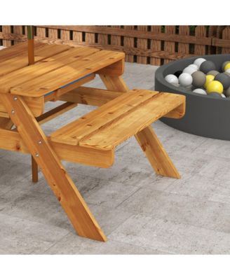 3 in 1 Kids and Water Activity Table W/ Foldable Umbrella