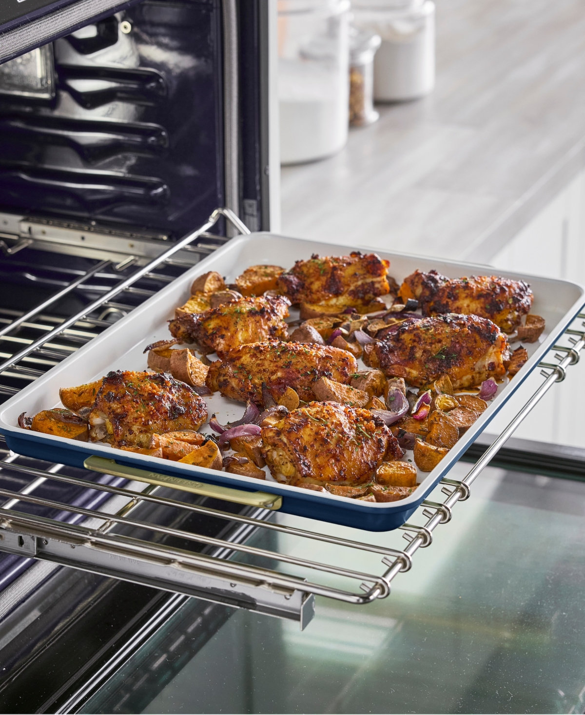 Greenpan Reserve Healthy Ceramic Nonstick Bakeware Quarter Sheet Pan In Blue
