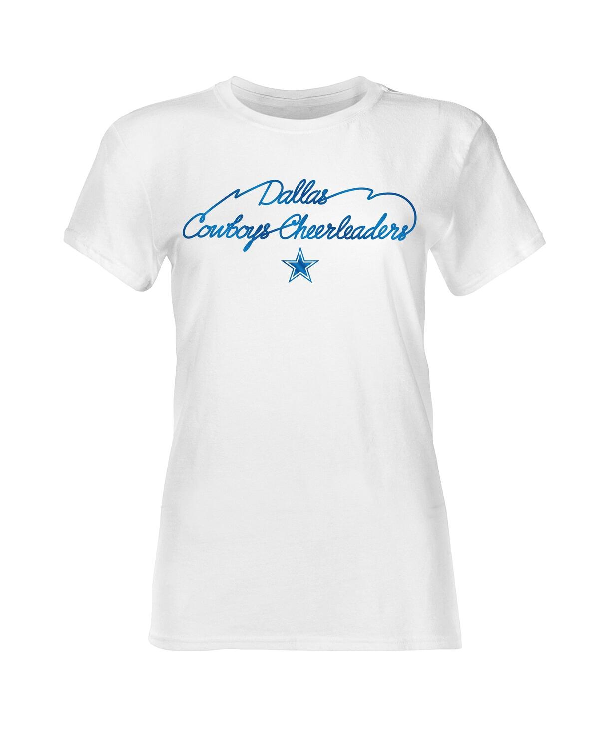 Dallas Cowboys Women's White Thunderstruck Foil T-shirt In White
