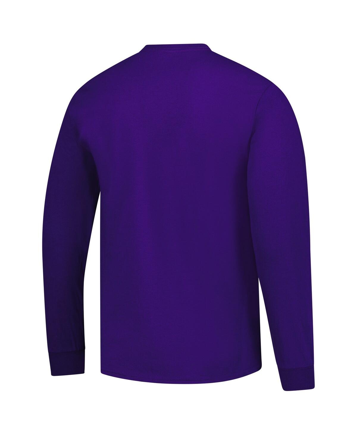 Fanatics Unlabeled Men's Purple James Madison Dukes Logo Long Sleeve T-shirt In Purple