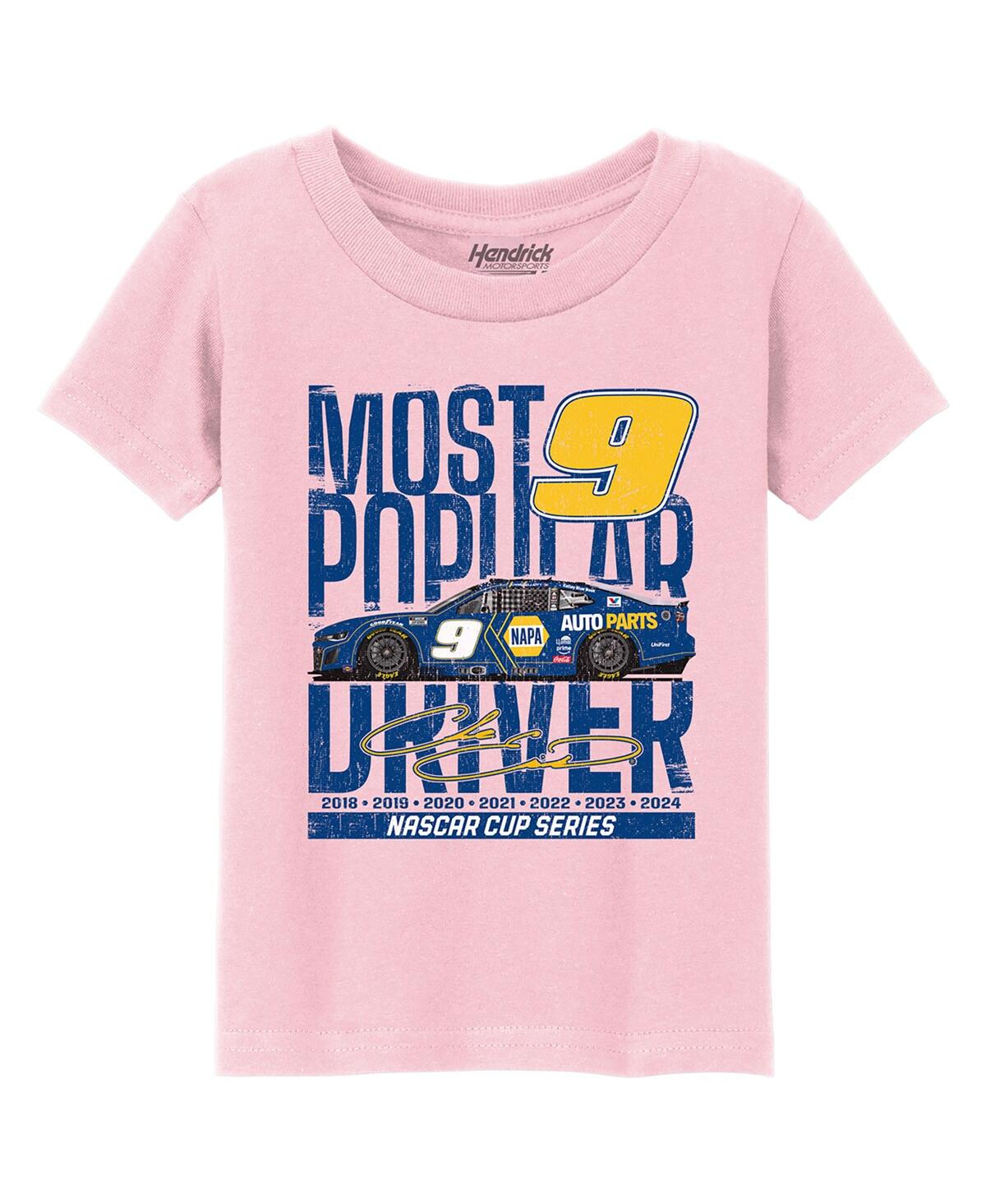 Hendrick Motorsports Team Collection Girls Toddler Light Pink Chase Elliott Car T-Shirt