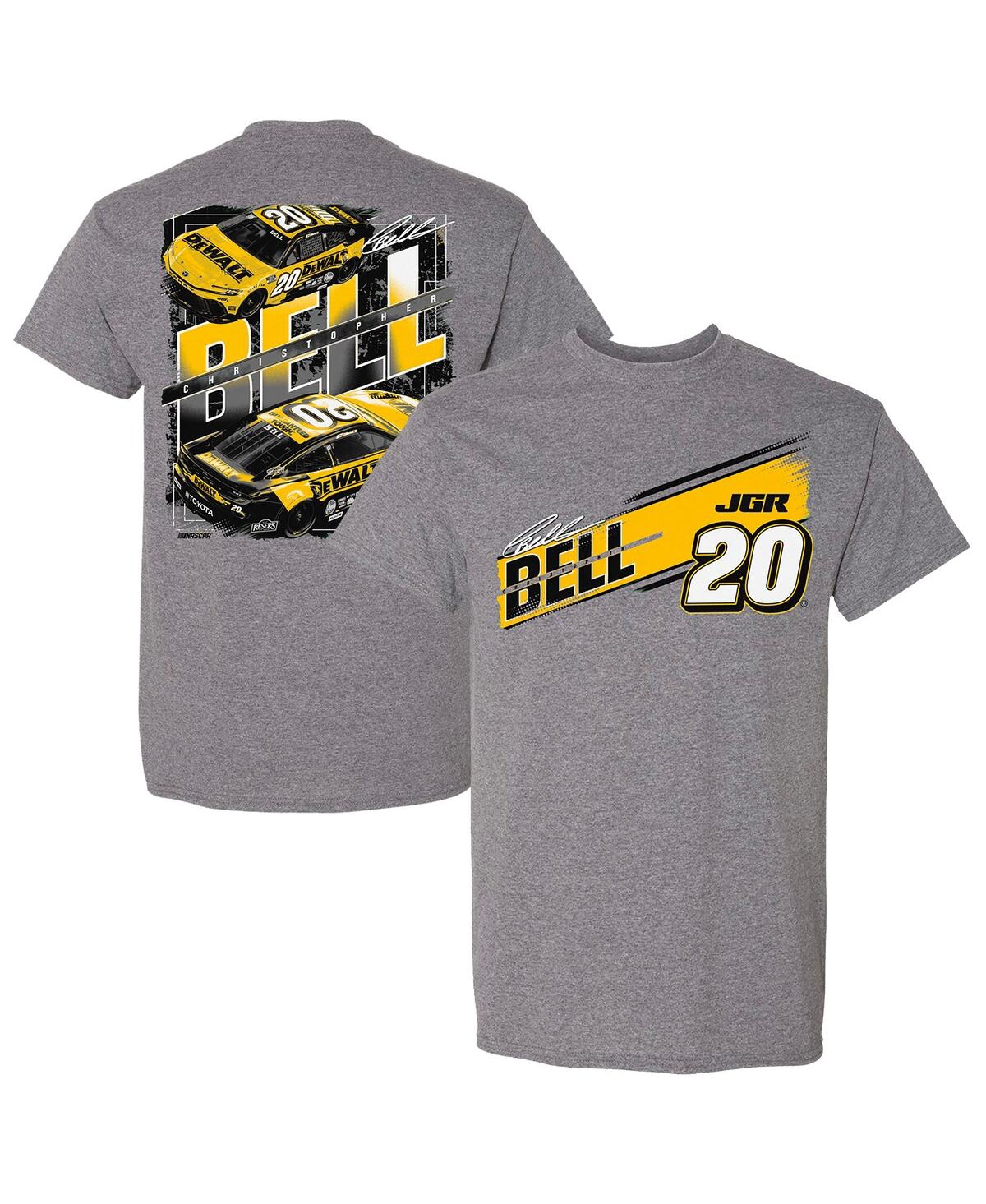 Joe Gibbs Racing Team Collection Men's Heather Gray Christopher Bell Dewalt Car T-shirt In Gray
