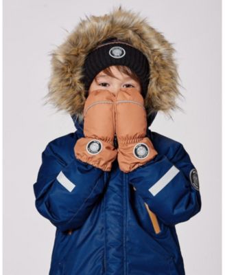 Boy Winter Mittens Play Brown Sugar - Child