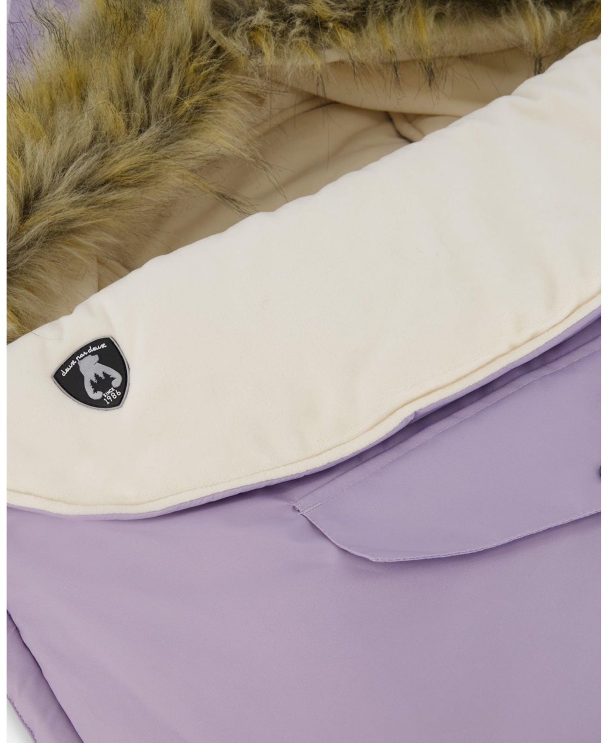 Deux par Deux Baby Girl Bunting Bag Designed for Car Seat and Stroller Purple Gray - Baby