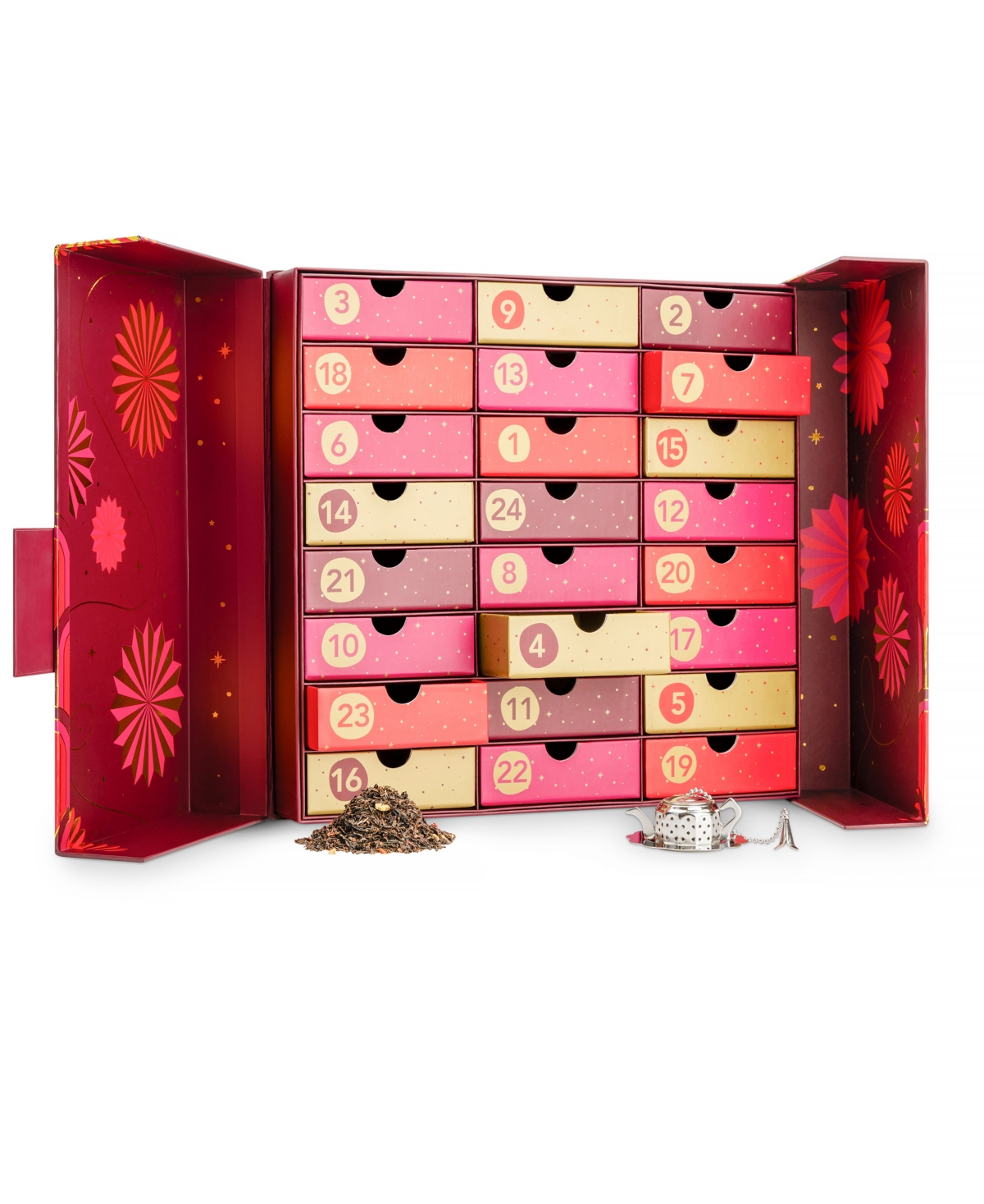 Whittard of Chelsea Loose Leaf Tea Advent Calendar including Tea Party Infuser, 113 Servings