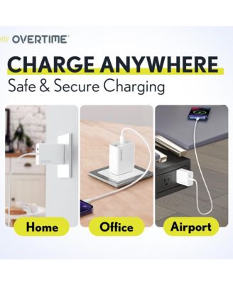 Lightning to C Cable: Dual USB-C PD20W & USB-A Car Charger (OHC10ICX2)