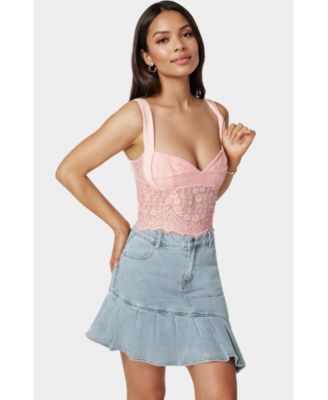 Women's Lace Sweetheart Top