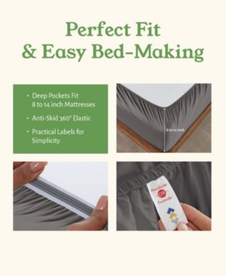 Sheets Set, Authentic 100% Organic Cotton Percale, Bed Sheet by California Design Den