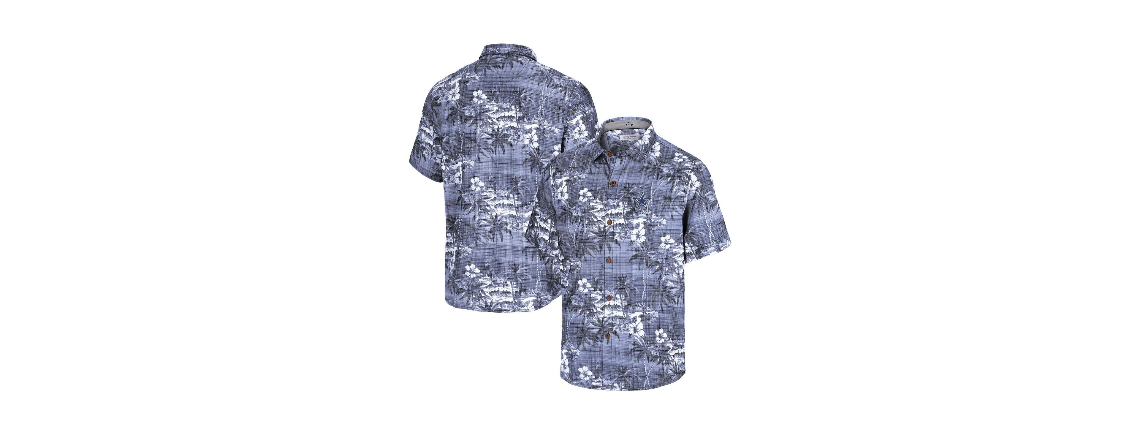Tommy Bahama Men's Navy Dallas Cowboys Coconut Point Isla Palmetta Camp Button-Up Shirt