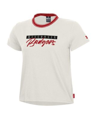 Women's White Wisconsin Badgers Iconic T-Shirt