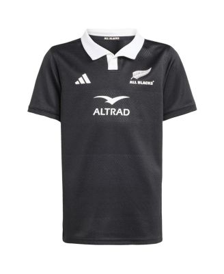 Big Boys and Girls Black New Zealand Rugby 2025/26 Home Replica Jersey