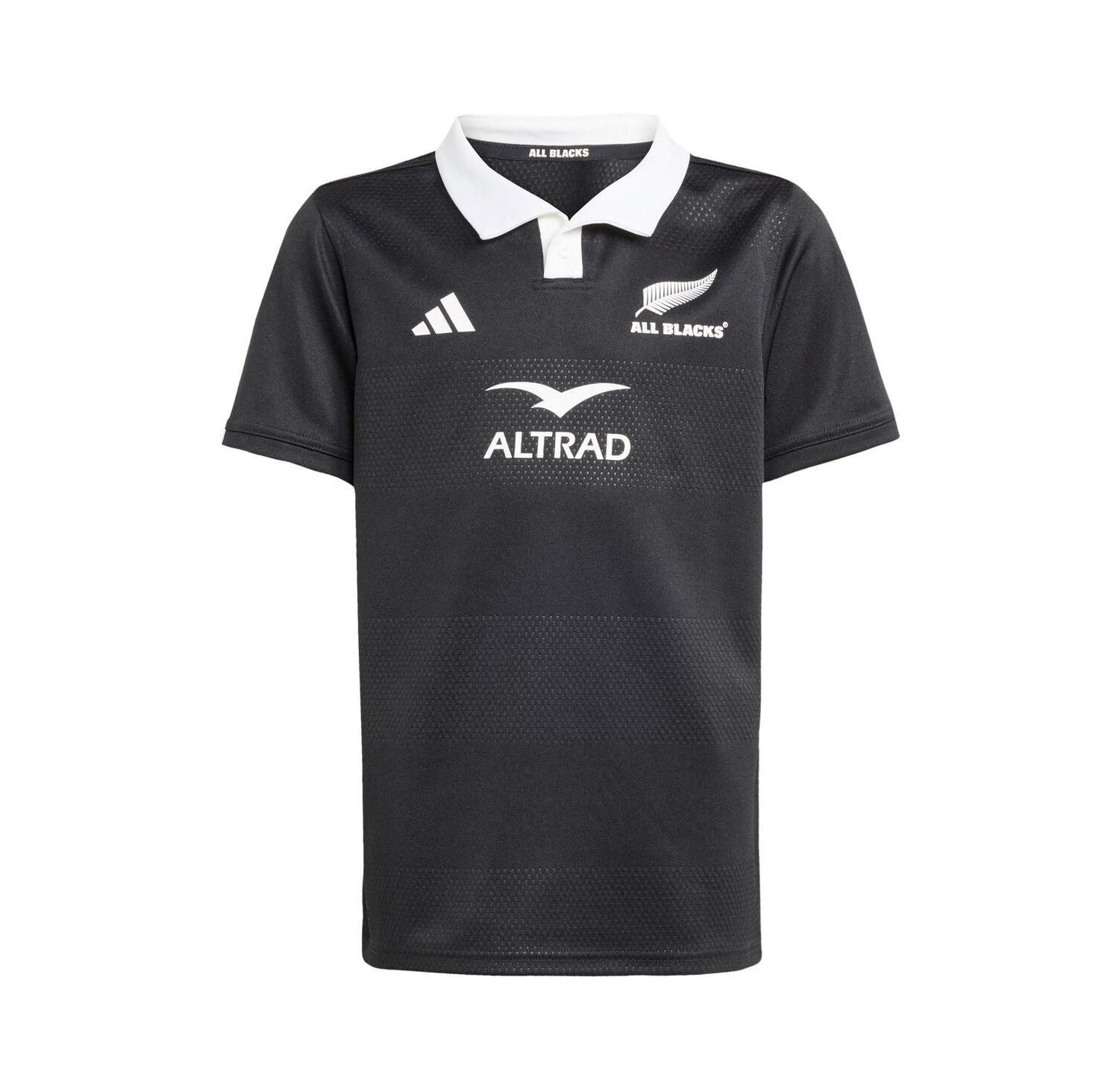 Big Boys and Girls Black New Zealand Rugby 2025/26 Home Replica Jersey