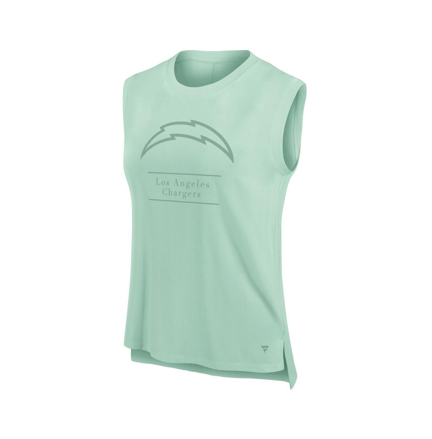 Женский топ Fanatics Mint Los Angeles Chargers Studio Embrace — фото 2