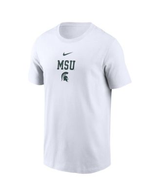 Men's White Michigan State Spartans 2-Hit Stacked T-Shirt