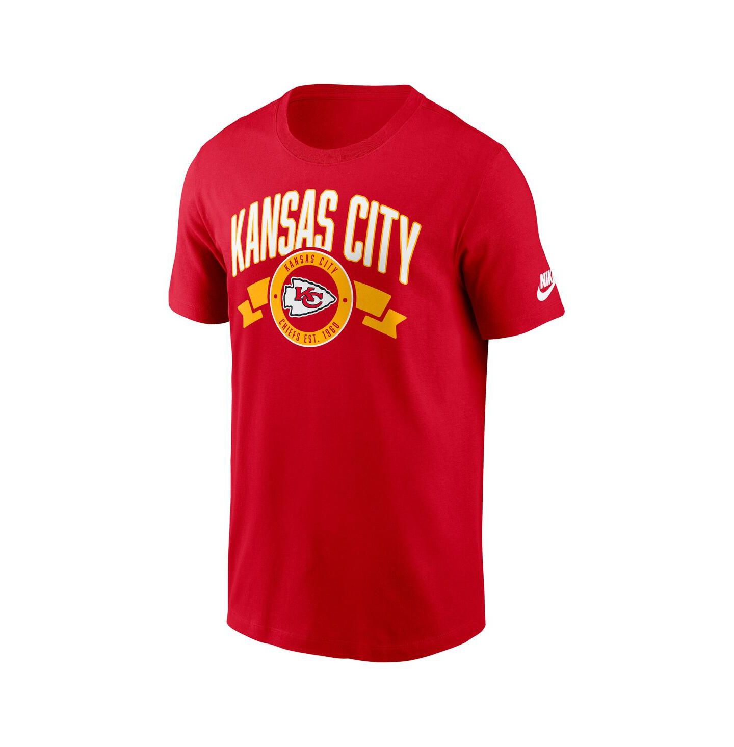 Мужская футболка Nike Red Kansas City Chiefs Rewind Front and Back Hit Essential — фото 2