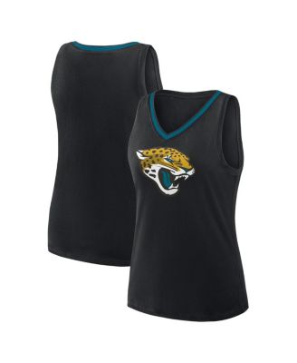 Logo Athletic - Women's Black Jacksonville Jaguars Stellar Win V-Neck Tank Top