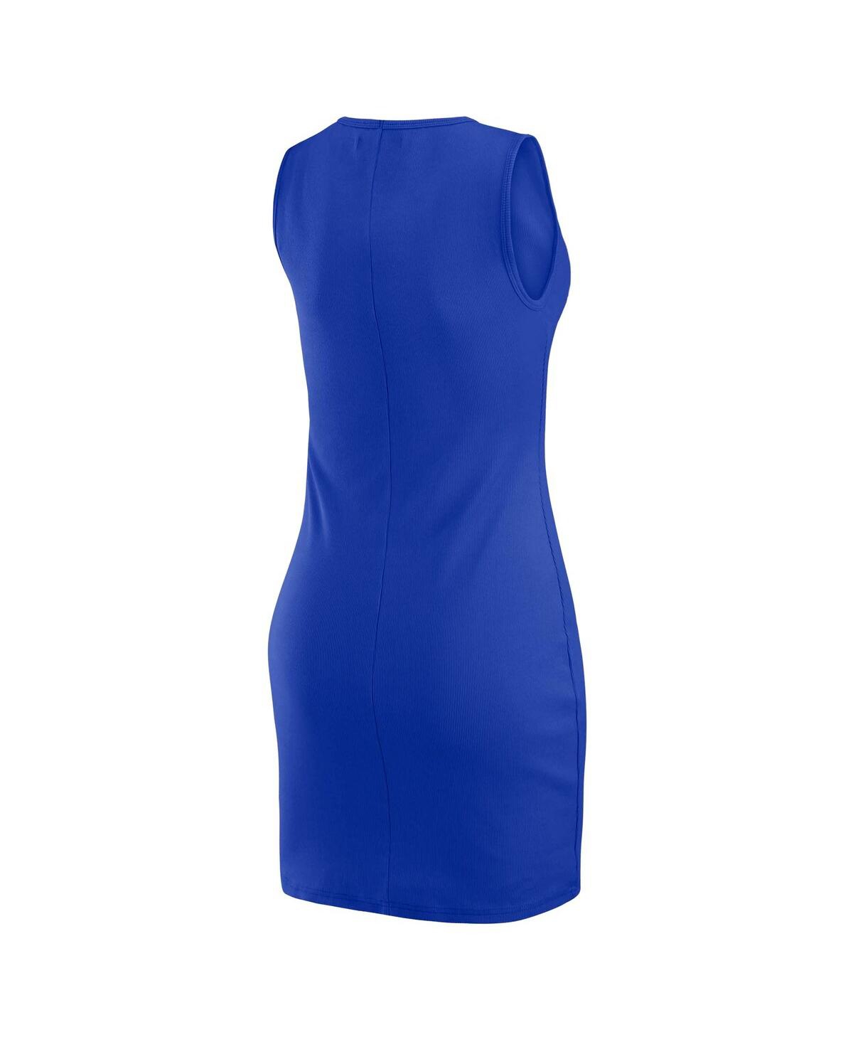 Wear By Erin Andrews X Gracie Hunt Royal Los Angeles Rams Ribbed Tank Dress In Blue