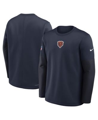 Nike - Men's Navy Chicago Bears Sideline Scripted to Win Performance Long Sleeve T-Shirt