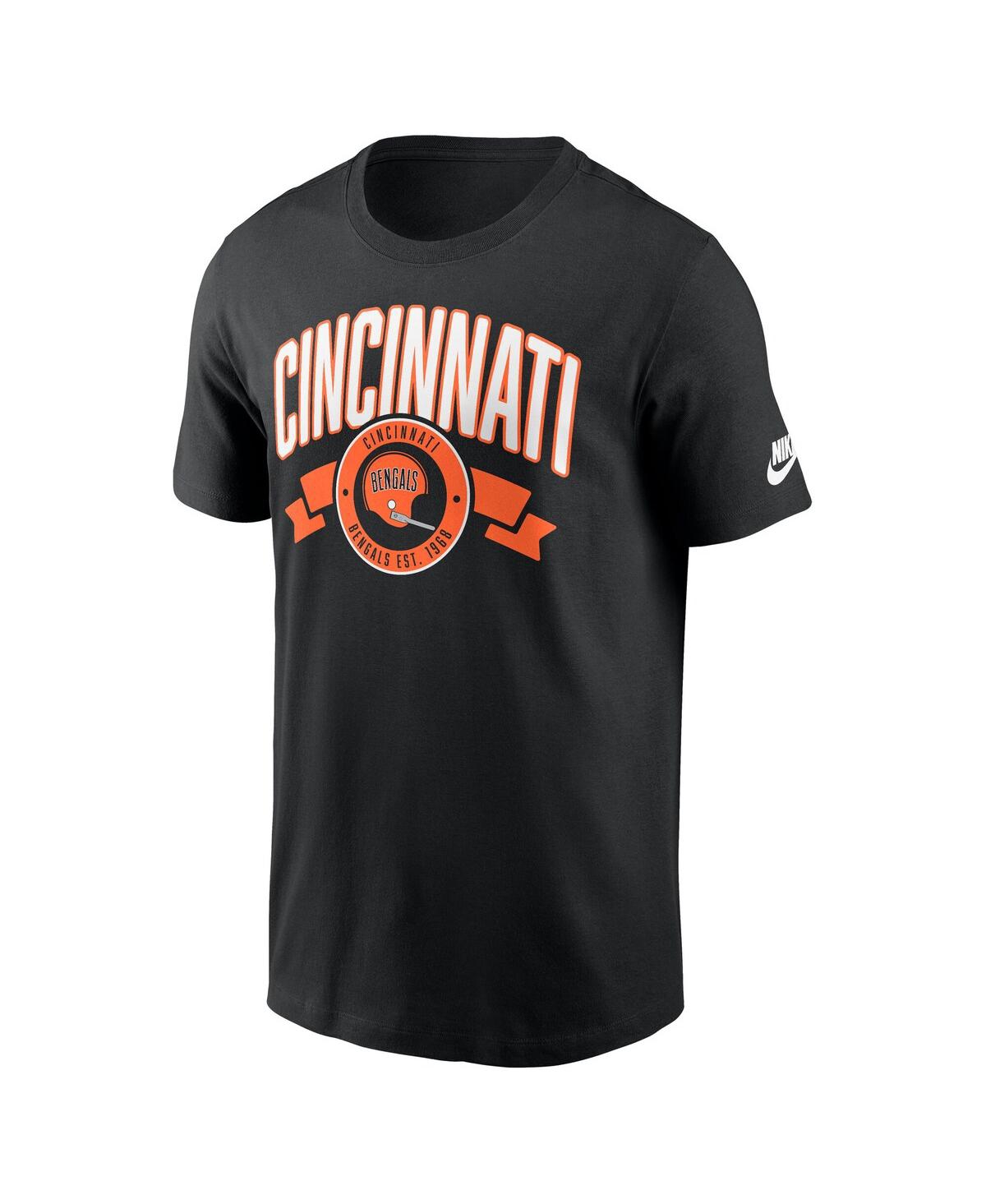 Nike Black Cincinnati Bengals Rewind Front And Back Hit Essential T-shirt In Black