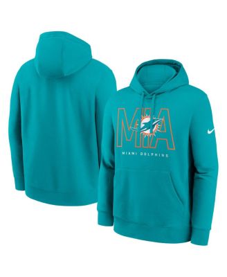 Nike - Men's Aqua Miami Dolphins Busted Play Club Fleece Pullover Hoodie