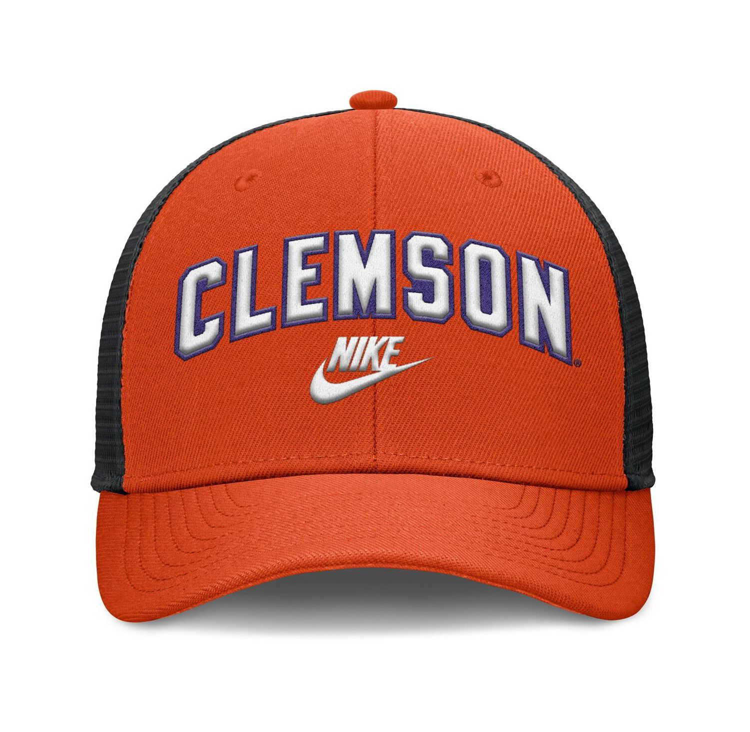 Men's Orange/Black Clemson Tigers Legacy Arch Rise Performance Trucker Adjustable Hat