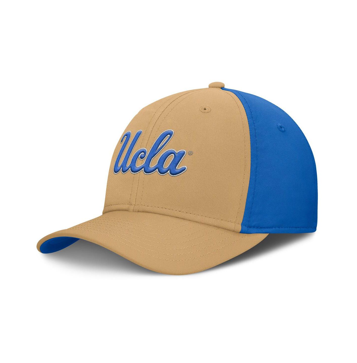 Мужская кепка Jordan Gold/Blue Ucla Bruins 2025 Sideline Rise Local Performance Flex Hat — фото 1