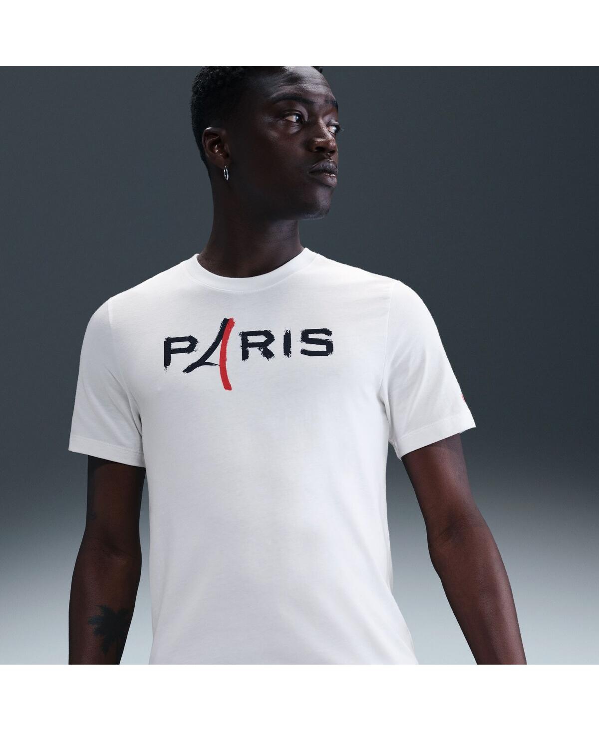 Nike White Paris Saint-germain 2025/26 Wordmark T-shirt In White