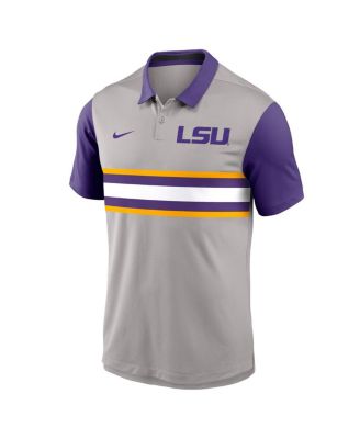 Men's Gray/Purple LSU Tigers Vapor Performance Polo Shirt