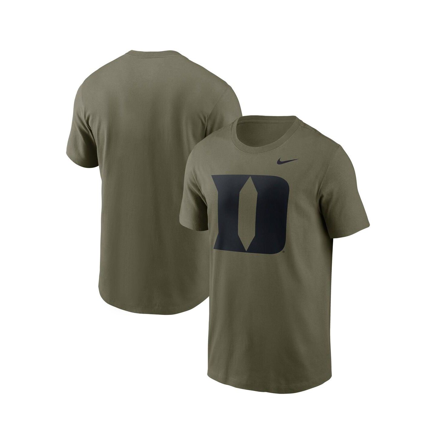 Мужская футболка Nike Olive Duke Blue Devils Primetime Logo Performance — фото 1